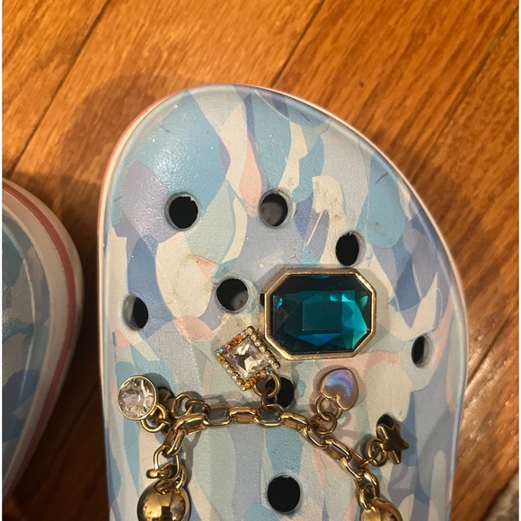 Crocs BAYABAND Blue Camo Round Toe Slip On Comfort - Mens Size 6 women size 8 - Picture 2 of 7